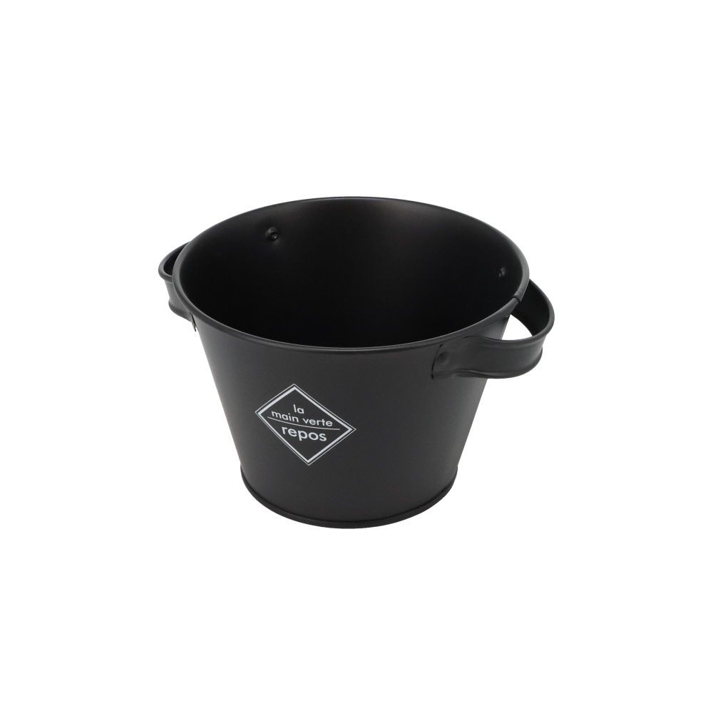 ピースポット　浅型５号, ブラック, 浅型5号