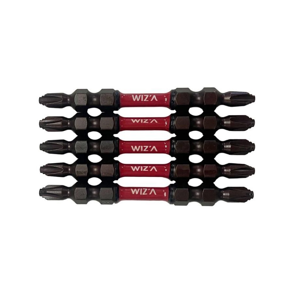 WIZ'A ウィザ ギザスボスリムトーションビット +2&times;&phi;3.8&times;65mm 5本入 WZDT5P2065, 両頭トーションビット, 5本入り
