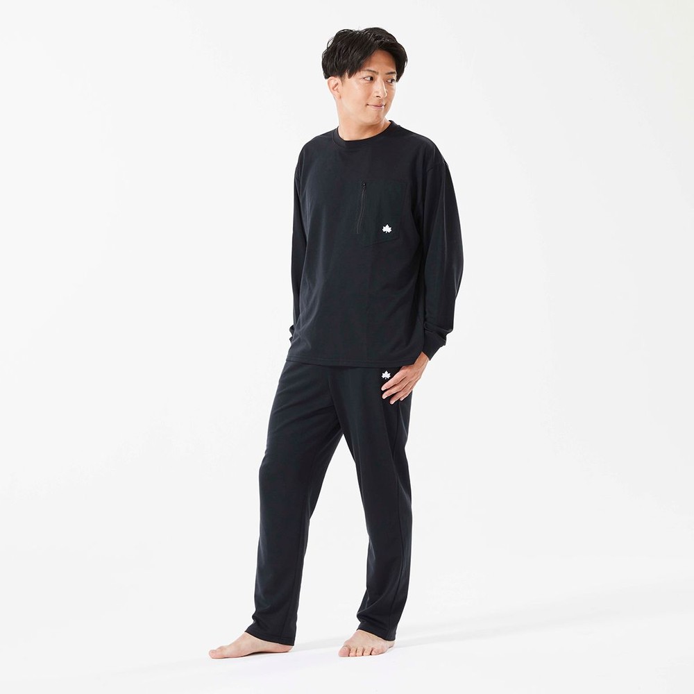 LOGOS by LIPNER リカバリーパンツ　ブラック, ブラック, Mサイズ