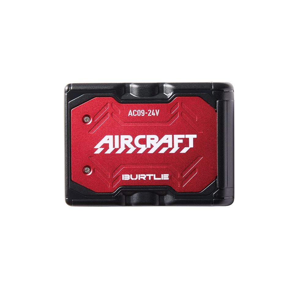 BURTLE AIRCRAFT バートル エアークラフト AC09 リチウムイオンバッテリー, マットブラック, バッテリー