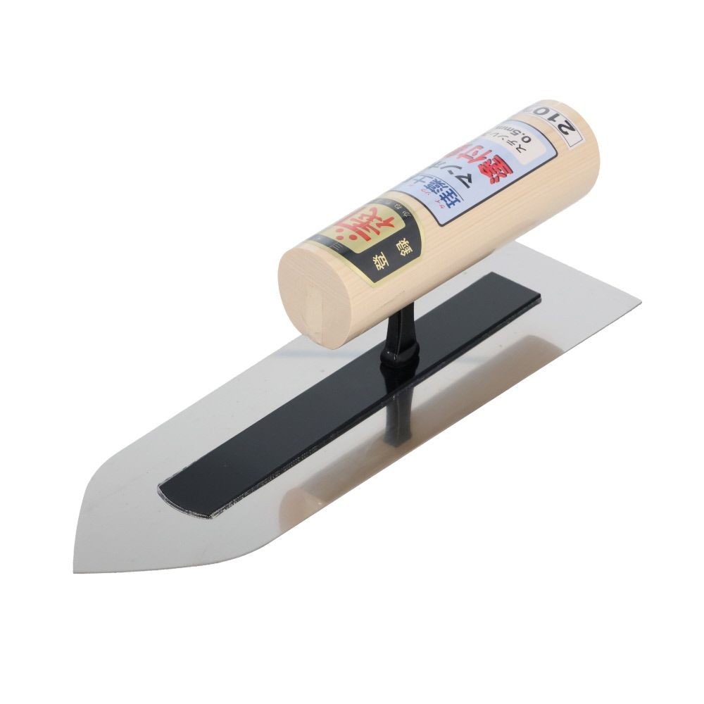 カネ千代　マンボ内装塗付鏝ステン　厚さ0.5mm　長さ210mm, 珪藻土用, 0.5&times;210mm