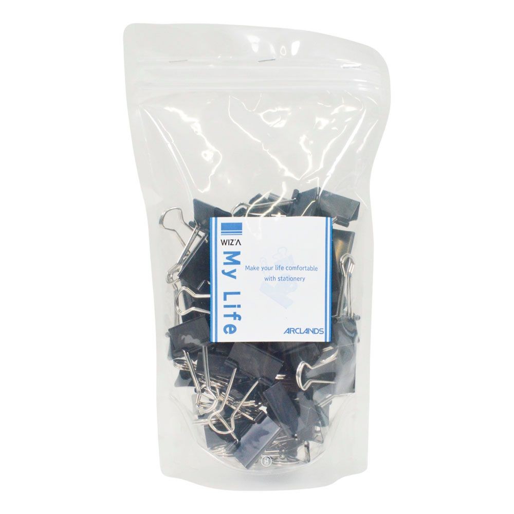 ウイザ WIZ'Aダブルクリップ, 黒(豆), 豆 120個入