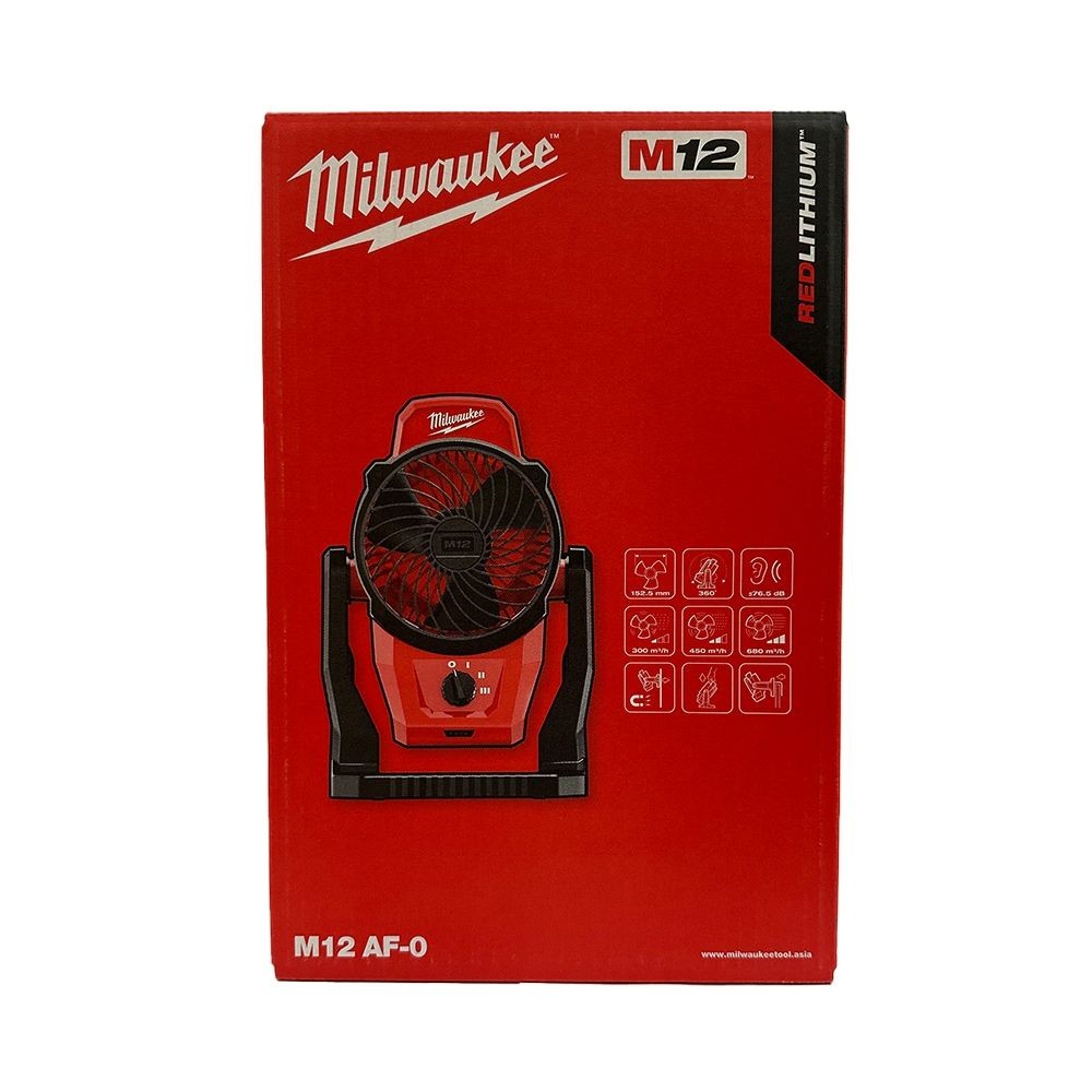 Milwaukee Ｍ12 扇風機, レッド, Ｍ12