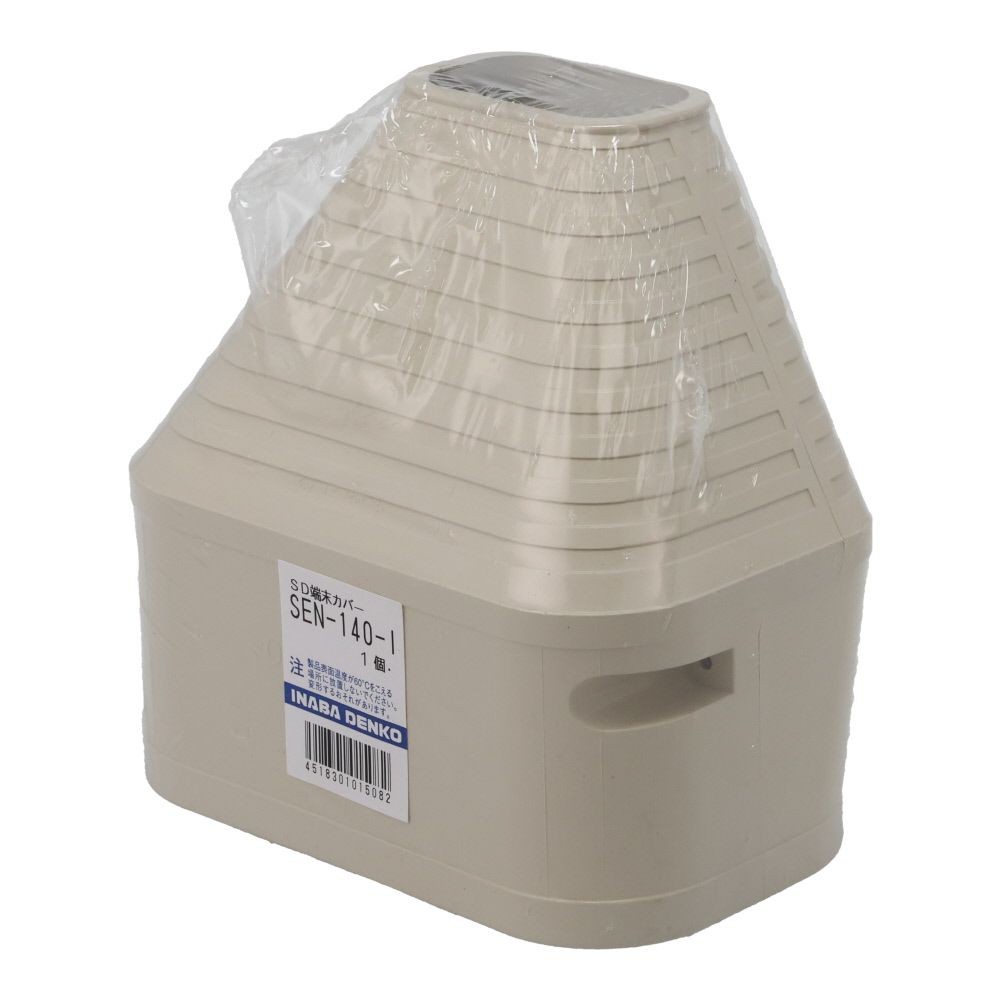因幡電工 スリムダクトSD用 端末カバー SEN-140, アイボリー, 140用
