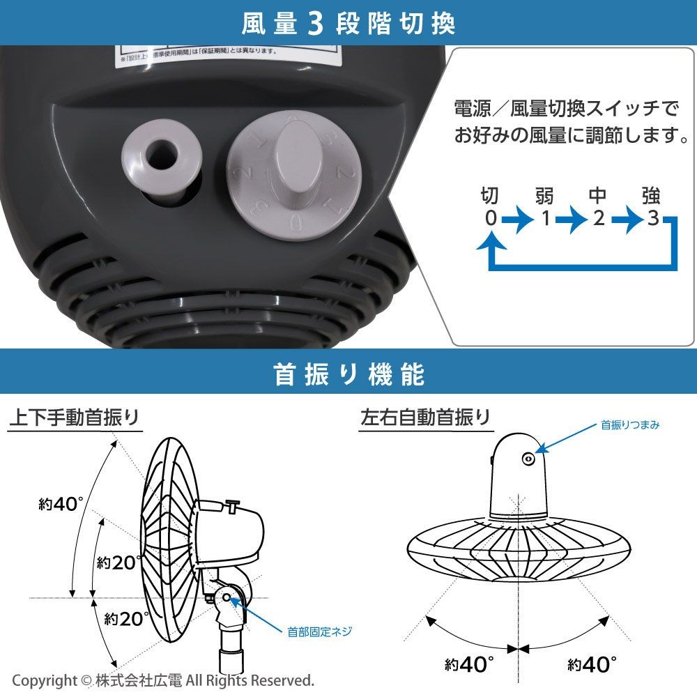 43.5cm樹脂羽根据置扇  CFF435DPA-AR  工業扇, その他カラー１, その他サイズ１