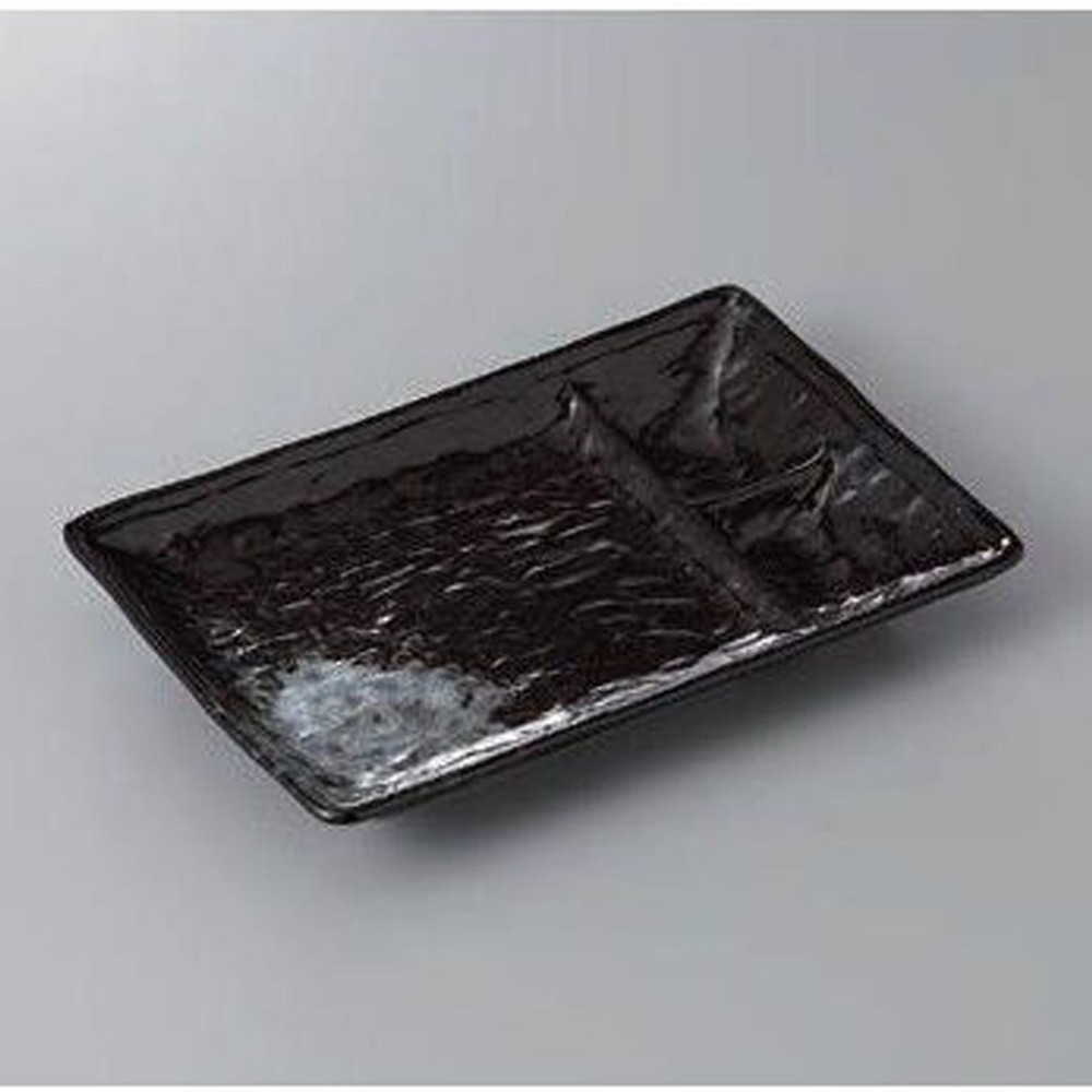 6．0仕切皿　天目白吹き, その他カラー１, その他サイズ１