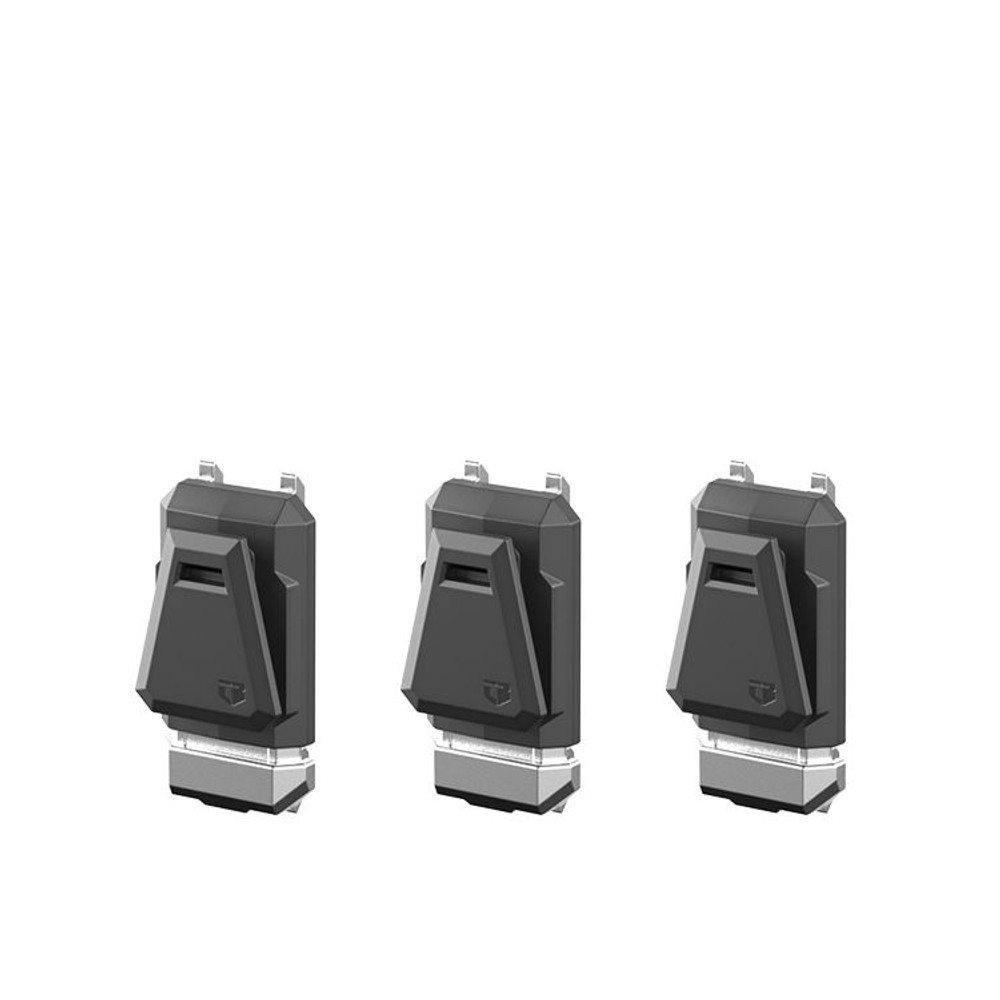 TOUGHBUILT（タフビルト）STACK TECH(スタックテック) 　ClipTechハブ 3個セット, ブラック, TB-B1S3-A-50