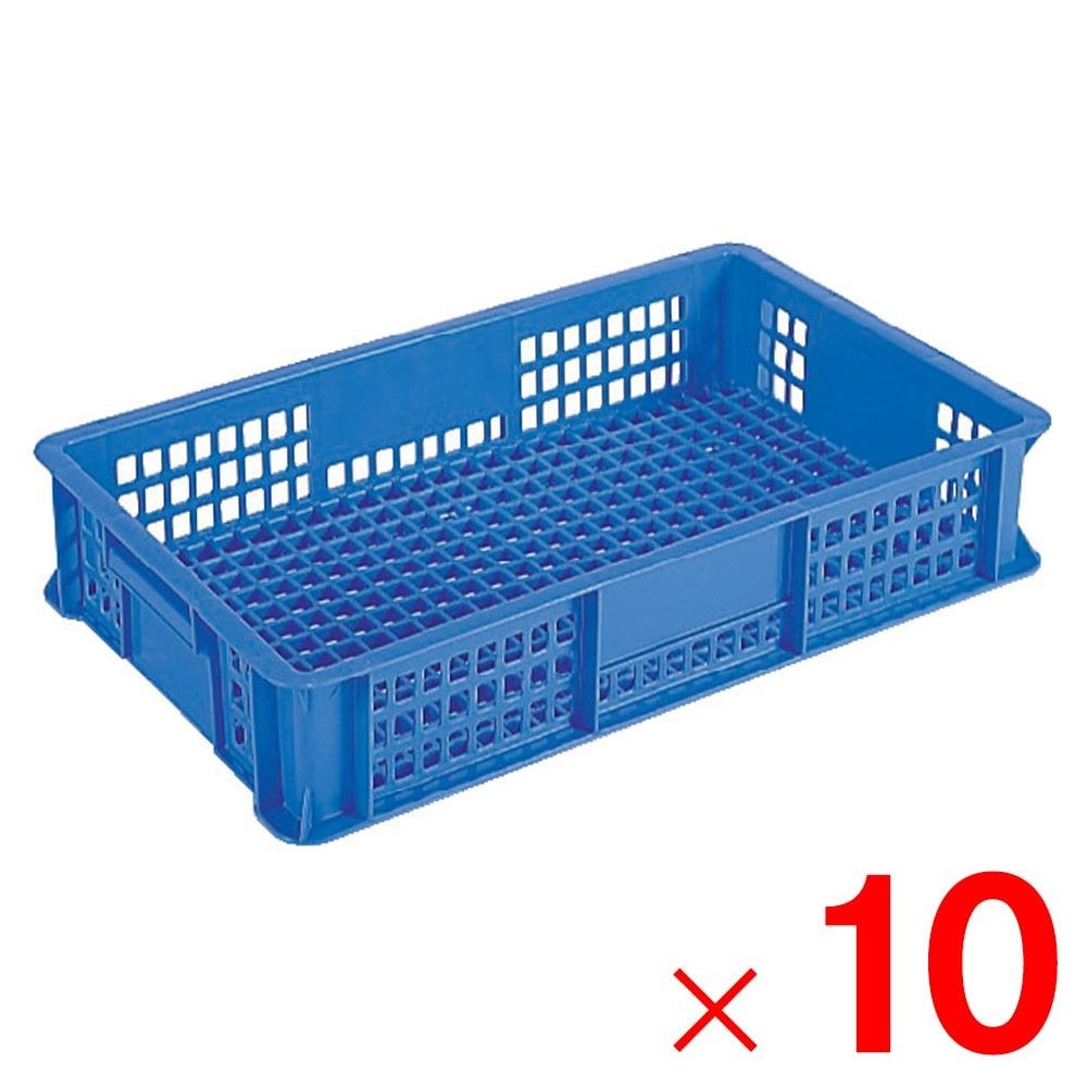 サンコー サンテナー B#19S ブルー 101907-00 &times;10個セット【メーカー直送・代引不可】【法人限定】【日祝配送不可・時間指定不可】, ブルー, 10P