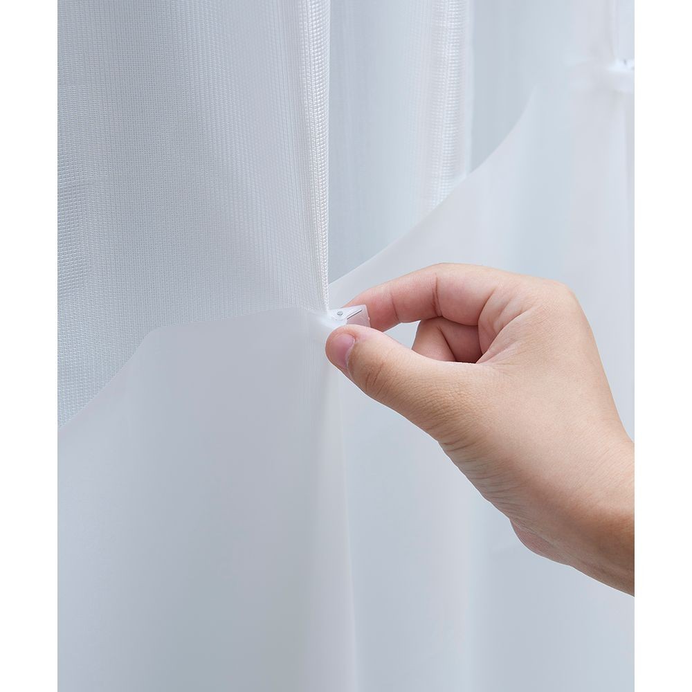 はさむだけ　すきま風防止スクリーン　無地１００×１００ｃｍ, ホワイト, 100×100cm