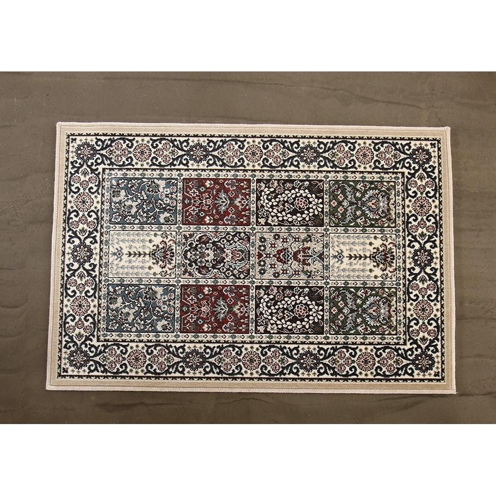 洗える・すべりにくい・抗菌防臭・床暖房対応 60&times;90cm 国産モケットマット MED ベージュ, ベージュ, 60&times;90cm