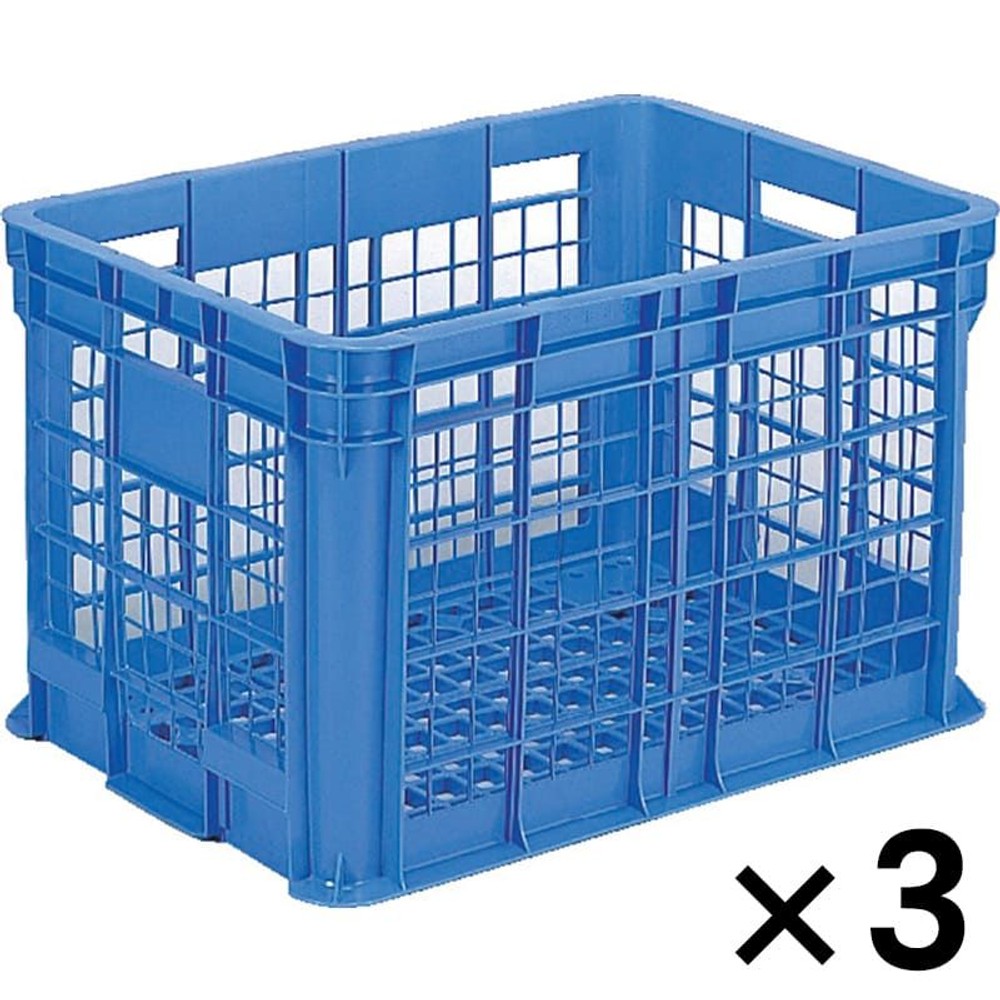 サンコー サンテナーＢ＃300　ブルー &times;3個セット【メーカー直送・代引不可】【法人限定】, ブルー, 3P