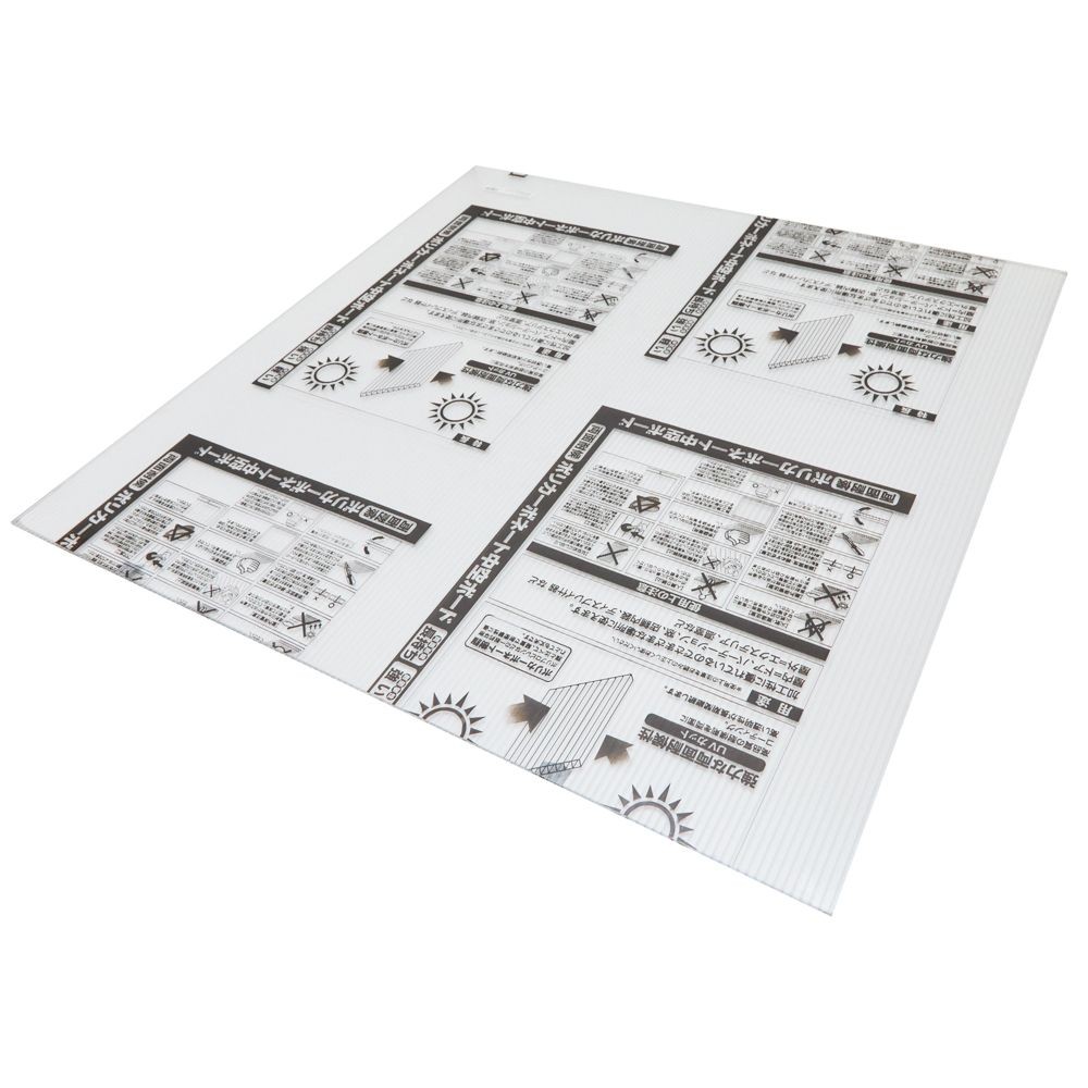 両面耐候ポリカ中空　４．５ｍｍ厚 クリア, クリア(910), 長さ910mm