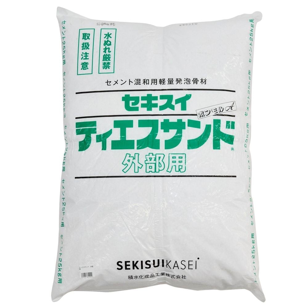 セキスイ　ティエスサンド 外部用　セメント25kg用, 白, 1袋