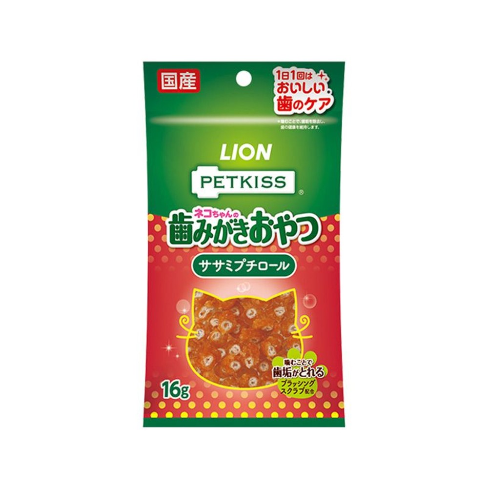 ＬＩＯＮ　ＰＥＴＫＩＳＳ　ササミプチロール　16ｇ, ささみプチ, 16g