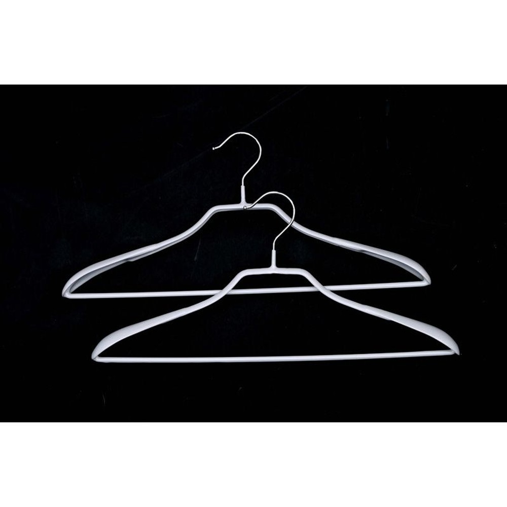 つながるノンスリップスチールハンガー42ｃｍ2本組, グレー, 2本組