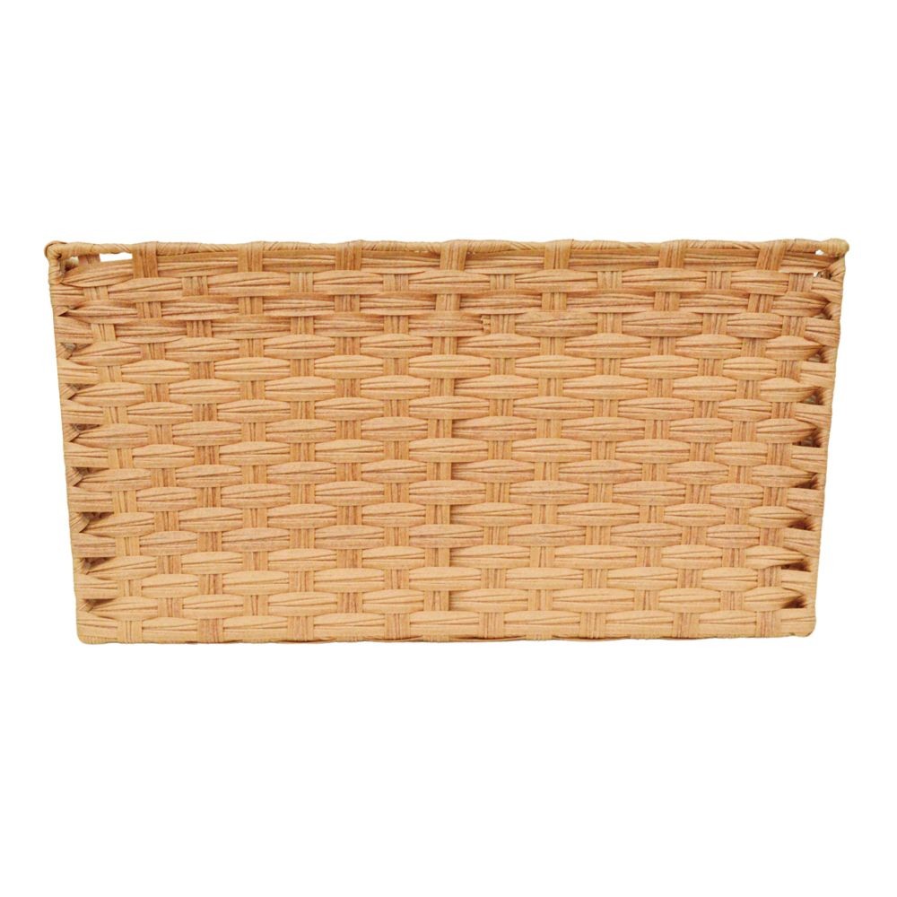 メイズ風バスケット　角型　ベージュ, ベージュ, 角型