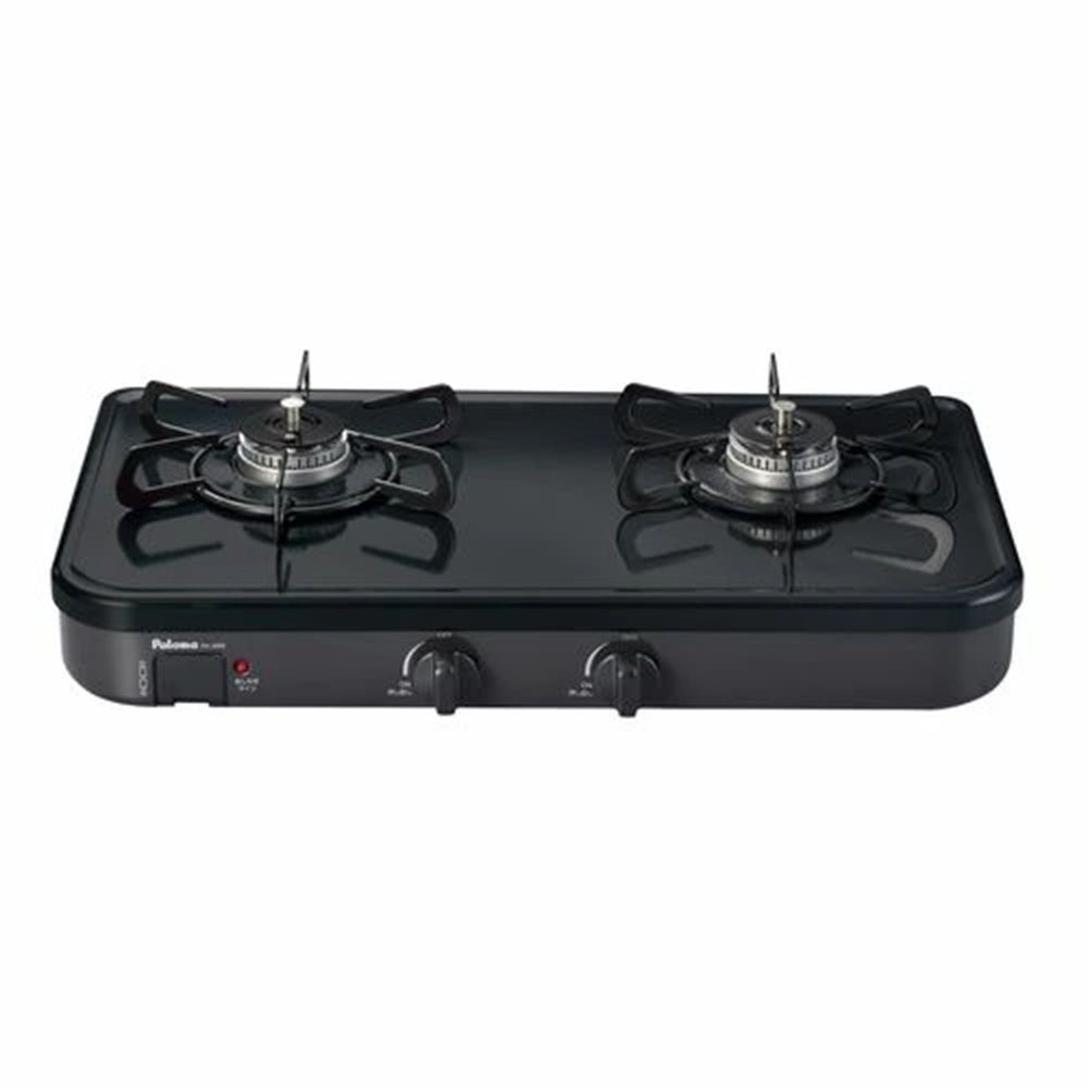 パロマ 2口コンロ 薄型グリルなし PA-29B プロパンガス, ニュートラルグレー-プロパンガス, 幅558mm&times;奥行363mm&times;高さ87mm