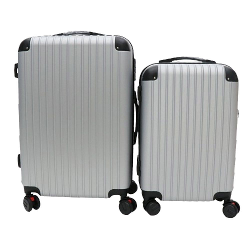 軽量樹脂製キャリーケース　シルバー　Ａタイプ　　ＳＭセット, シルバー, -