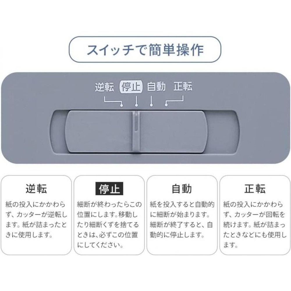 アイリスオーヤマ パーソナルシュレッダー 8枚細断 ホワイト PS-A8C-W, ホワイト, クロスカット5&times;37mm