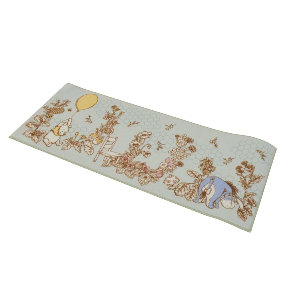 洗える　キッチンマット　約５０Ｘ１２０ＣＭ　ボタニカル, グリーン, 50×120cm