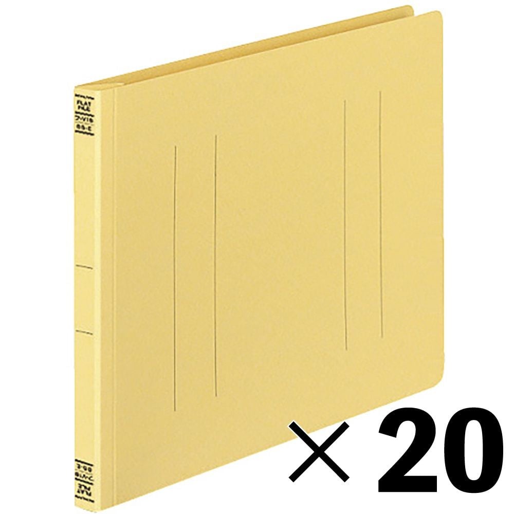 【20冊セット】コクヨ　フラットファイルV樹脂製とじ具B5横 15mmとじ 黄 フ-V16Y【メーカー直送・代引不可】