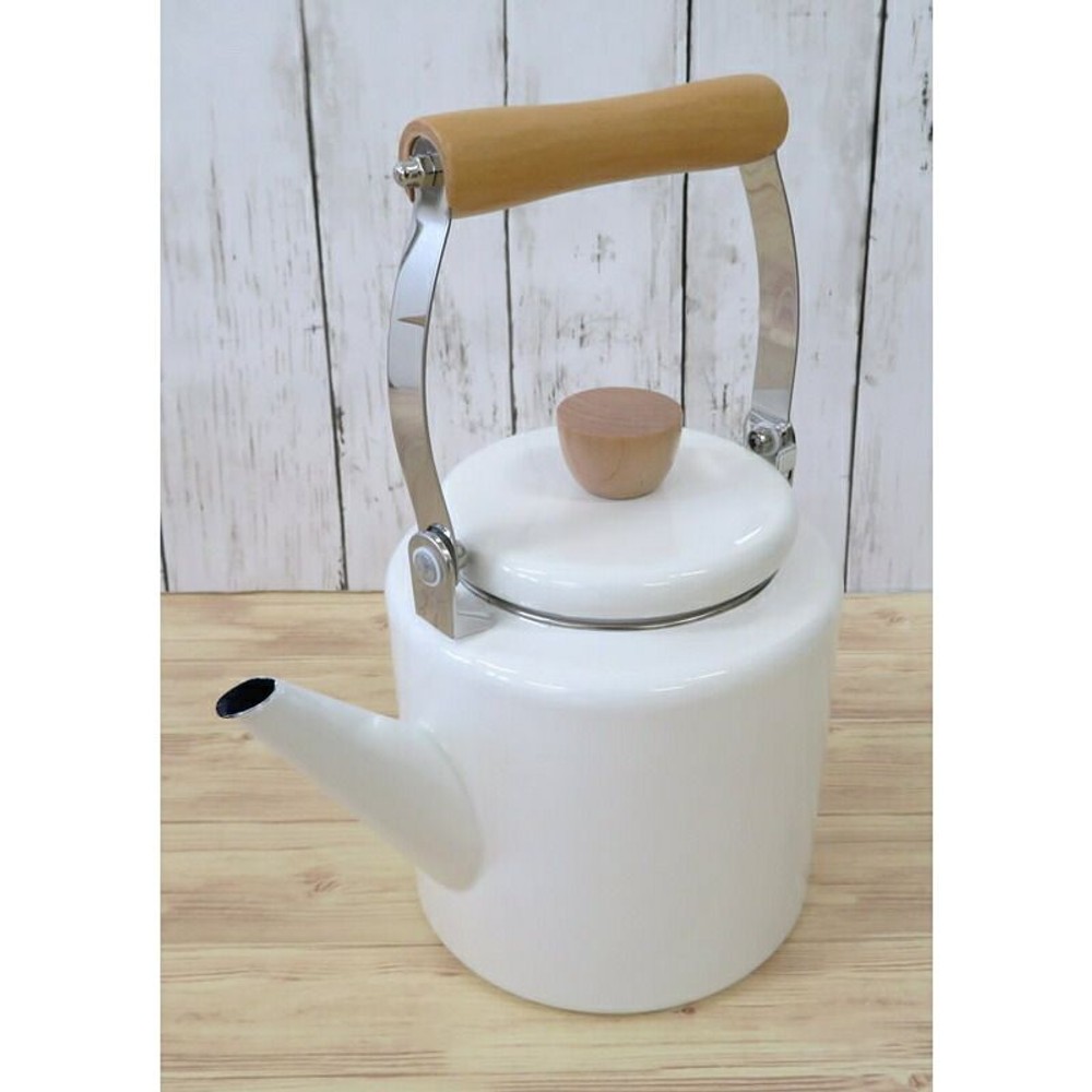 ホーローケトル　2．4Ｌ, ホワイト, 2.4L