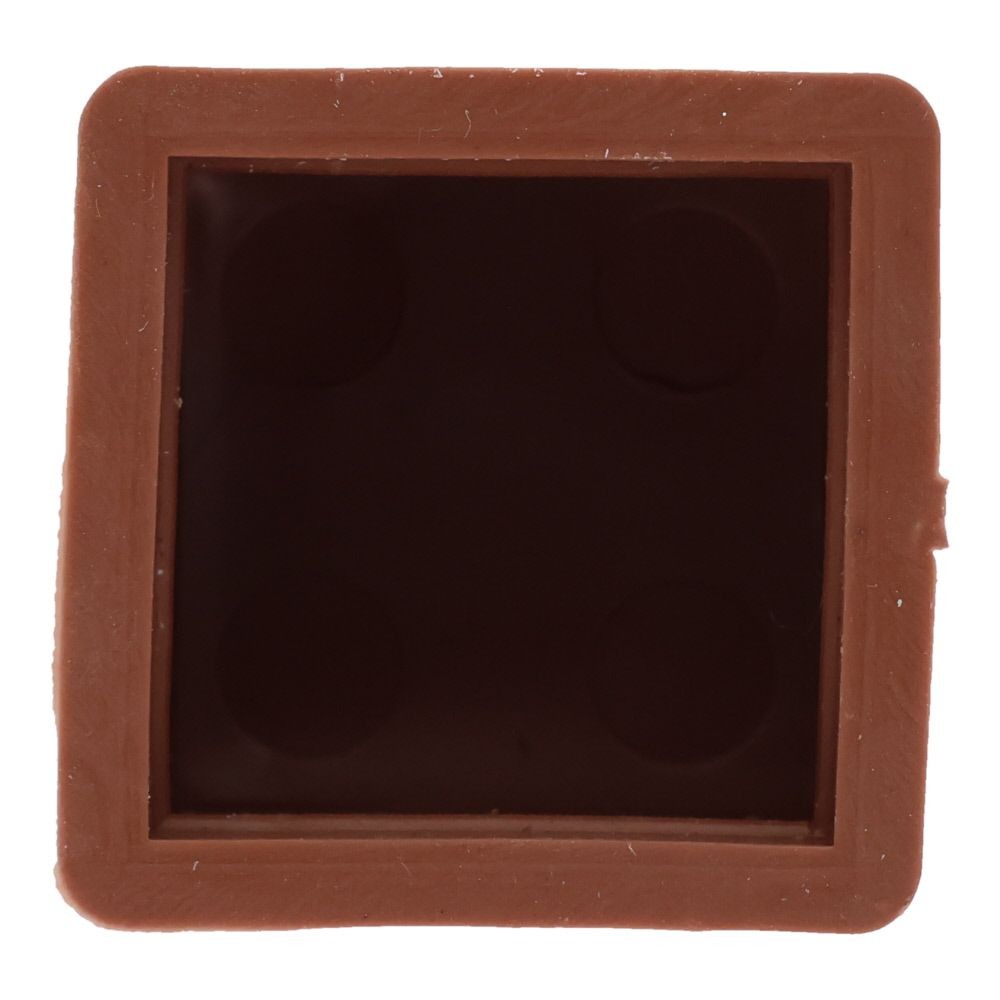 イス脚キャップ　角　茶, 茶(21), 21mm