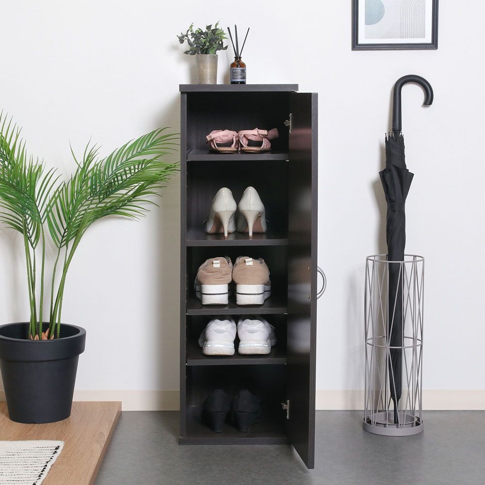 不二貿易 スリムシューズボックス　ＢＲ【メーカー直送・代引不可】, ブラウン, 幅287mm&times;奥行330mm&times;高さ900mm