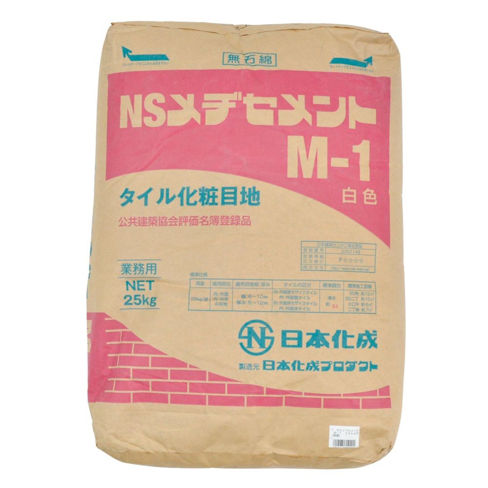 日本化成　ＮＳメヂセメント　２５ｋｇ　白　関東, 白, 25kg