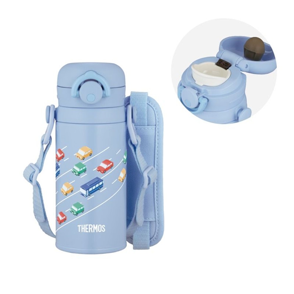 サーモス　真空断熱キッズケータイマグ ＪＰＦー３５０ ＬＢ, ライトブルー, 0.35L