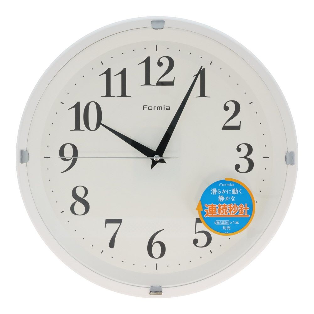 フォルミア　Ｆｏｒｍｉａ　掛時計, ホワイト, 33cm