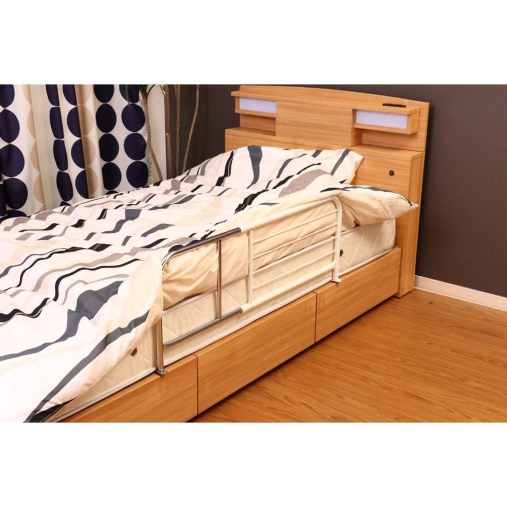 不二貿易  スライドベッドガード　（横伸縮） 【メーカー直送・代引不可】, ホワイト, (WH)