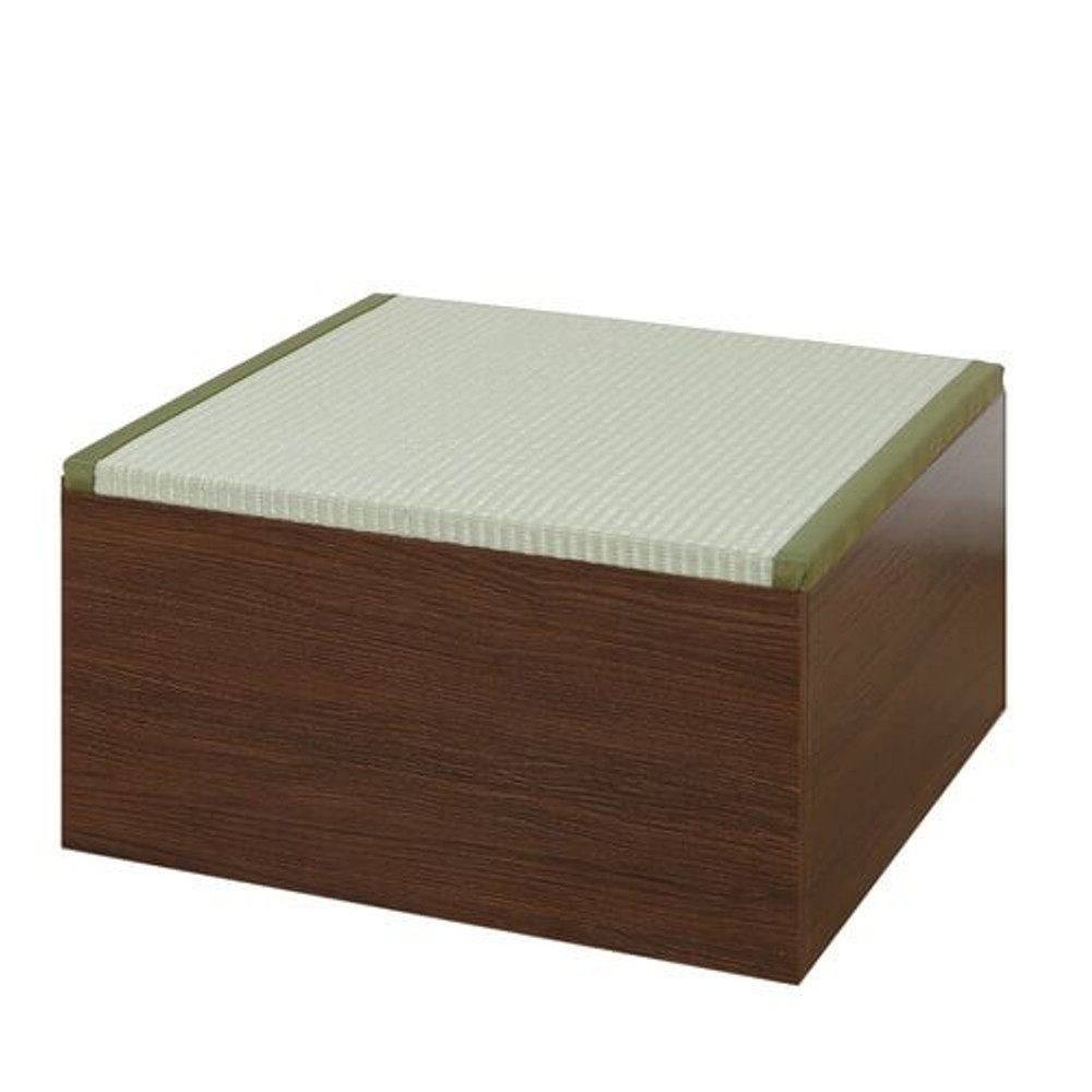 畳ボックス  ロー 樹脂製, 本体ブラウン&times;座面樹脂グリーン, ロータイプ