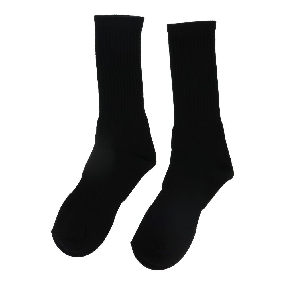 WIZ'A ウィザ のびのびソックス　先丸　５足組　黒　25-27cm　ミドル丈, 黒, 25〜27cm