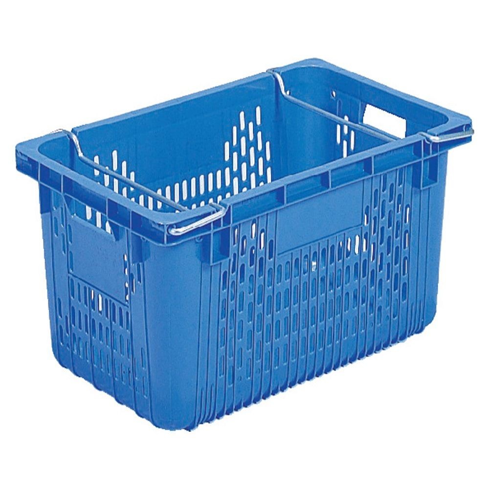 サンコー サンテナー A#50M PE ハンドル付 ブルー 104615-01 &times;10個セット【メーカー直送・代引不可】【法人限定】, ブルー, 10P