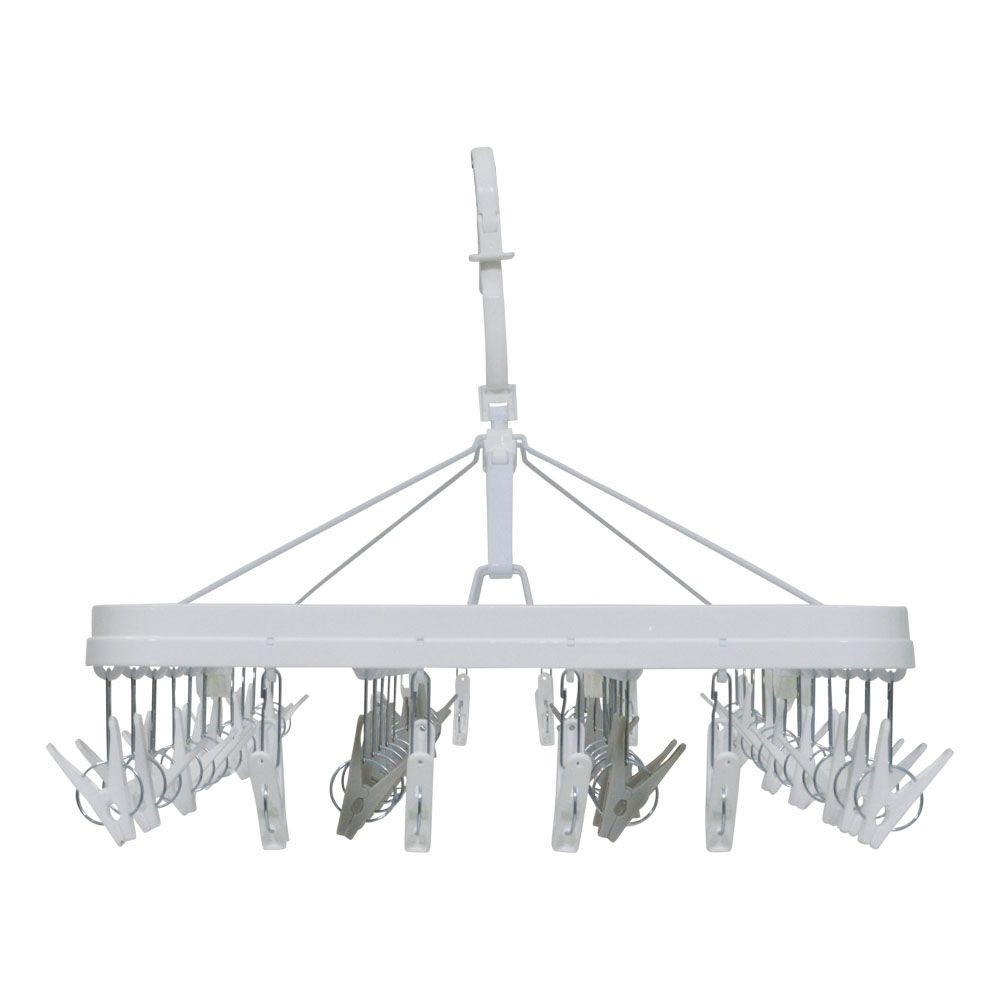 WIZ'A ウィザ 強力フレーム洗濯ハンガー５２ピンチ, ホワイト, 52P