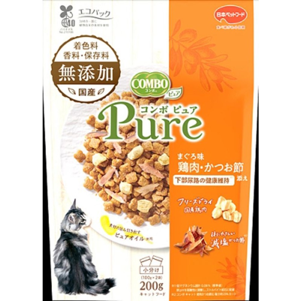 コンボキャットピュア　まぐろ味　鶏肉かつお節添え　200ｇ, その他カラー１, 200g