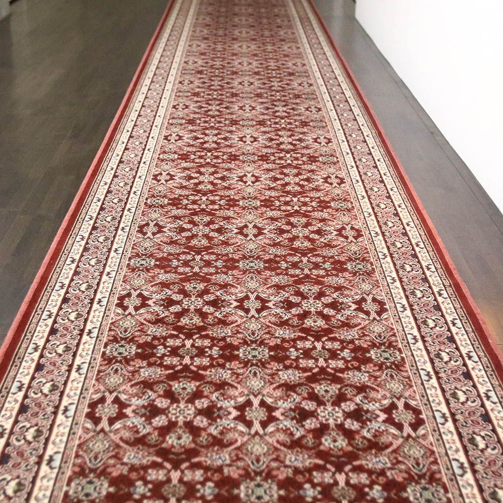 洗える・すべりにくい・抗菌防臭・床暖房対応 国産モケット廊下敷き RVA 67&times;440cm ローズ, ローズ, 67&times;440cm