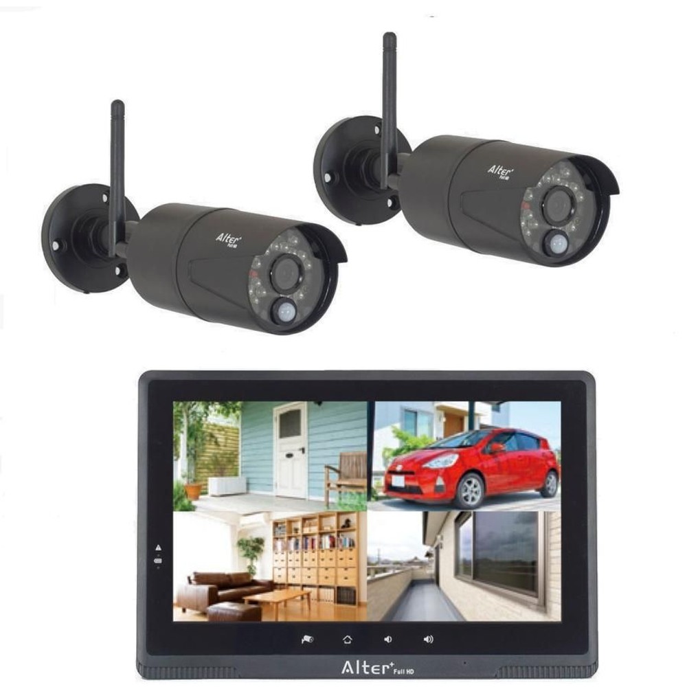 キャロットシステムズ オルタプラス フルＨＤ無線カメラ2台＆モニターセット VHC-102B, 黒, VHC-102B