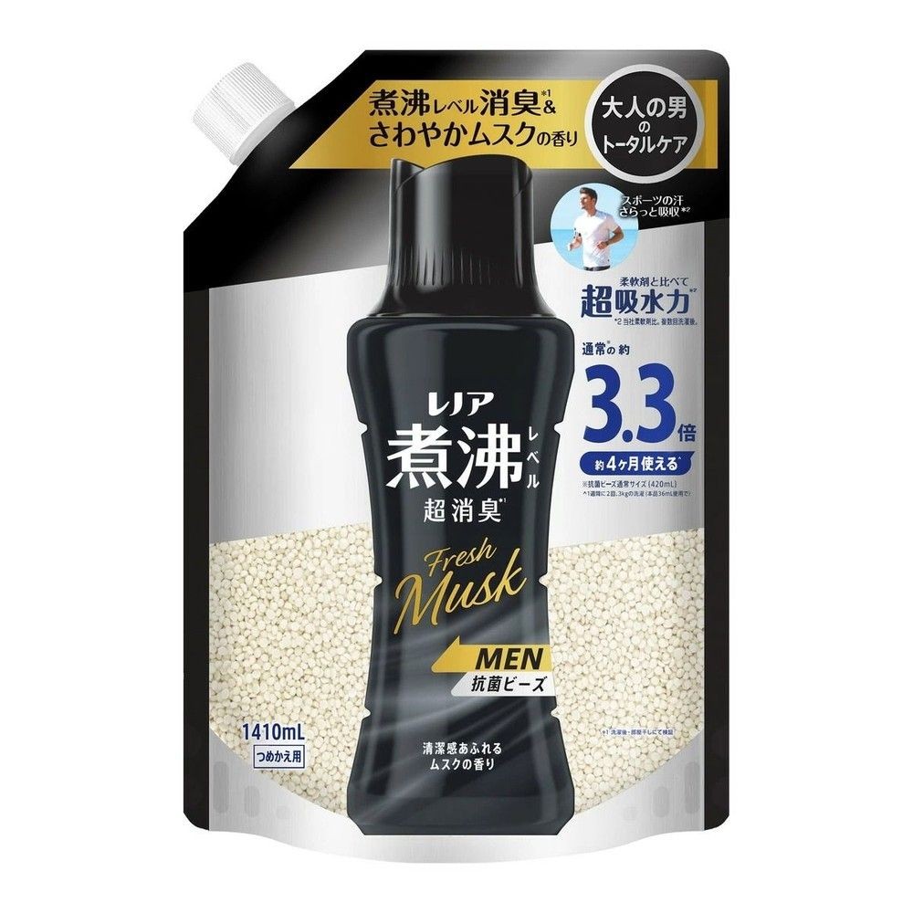 レノア　煮沸レベル消臭　抗菌ビーズ　ＭＥＮ　詰替　超特大　１４１０ｍｌ, ムスク, 1410ml