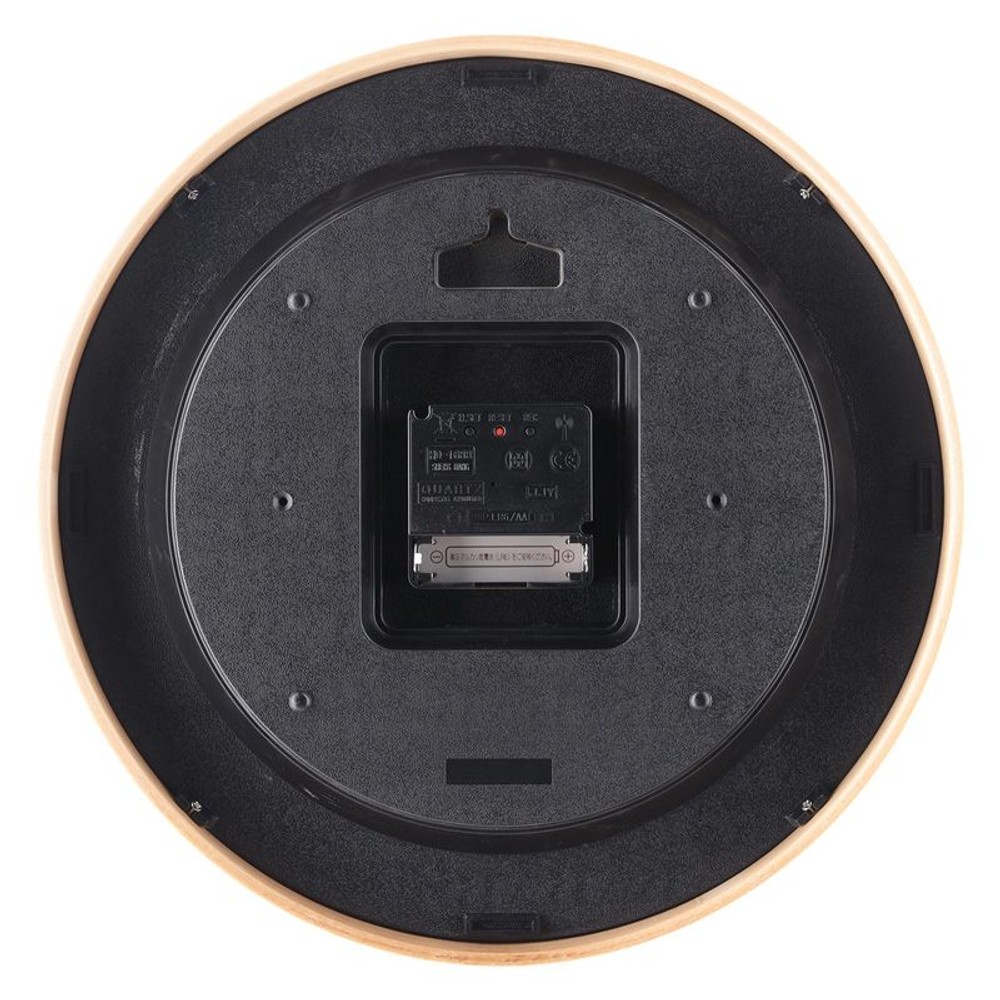 【廃盤】電波掛時計　プライウッド　28ｃｍ, ブラウン, 28cm