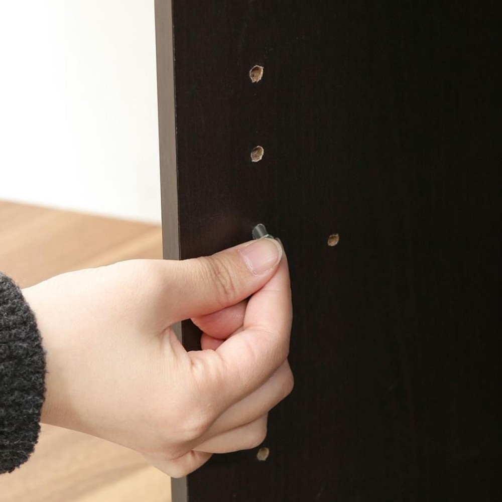 カラーボックス　可動棚3段【メーカー直送・代引不可】, ブラウン, 3段