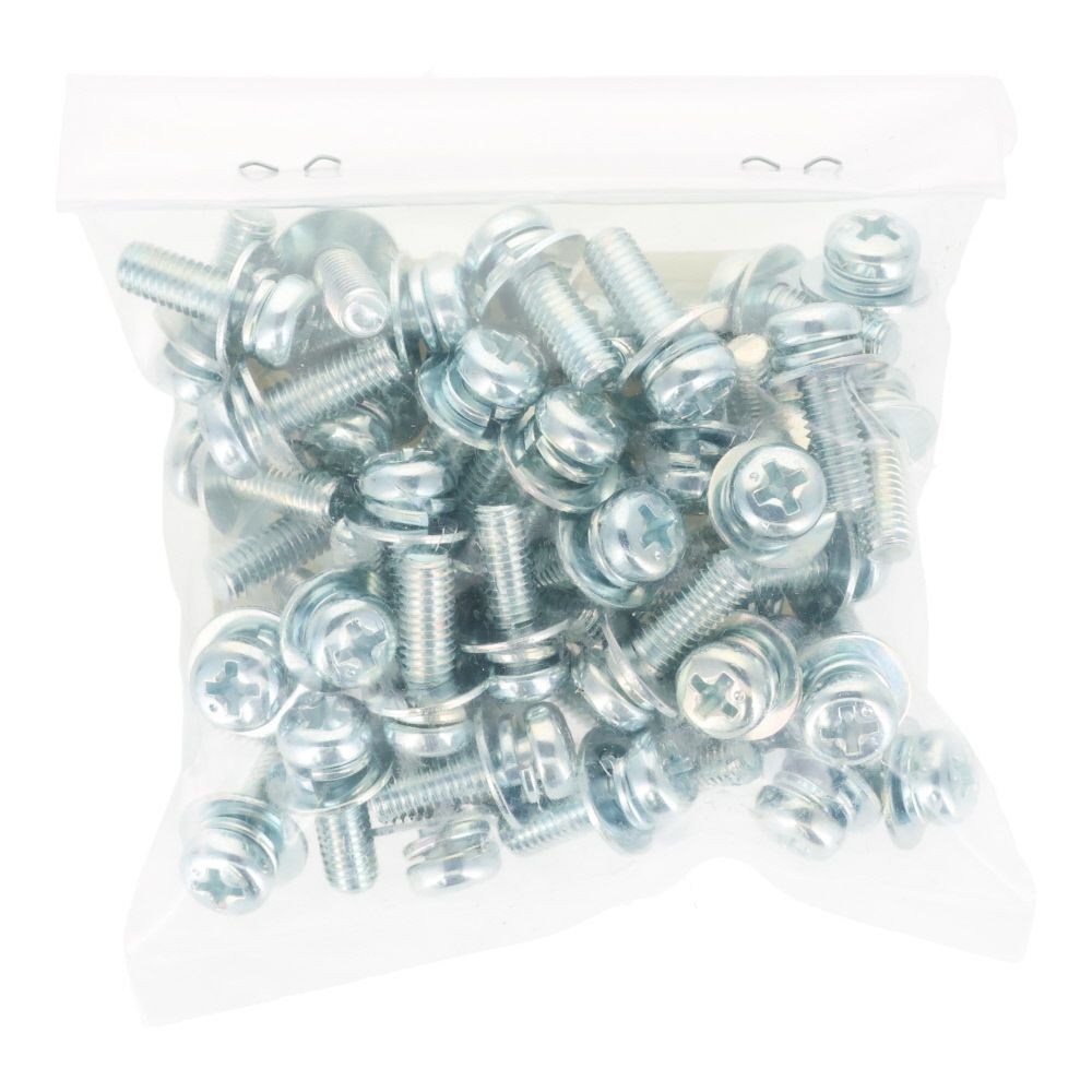 ユニクロ　座金組込ねじ　Ｐー３　Ｍ５&times;１５　５０個入り, ねじ, M5&times;15