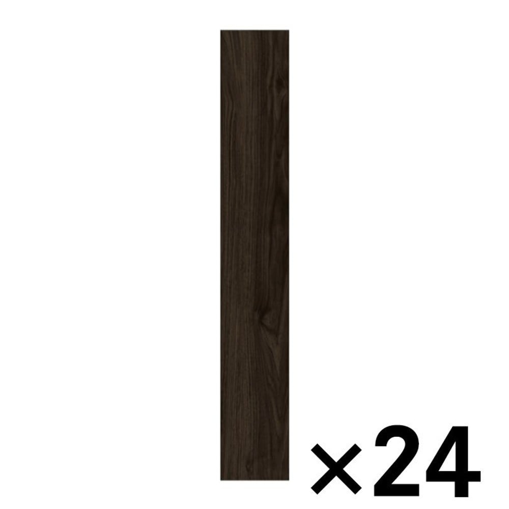 ゆかペタ105　ウォールナットダークブラウン 約15&times;90ｃｍ &times;24枚セット, ウォールナットダークブラウン, 約15&times;90ｃｍ
