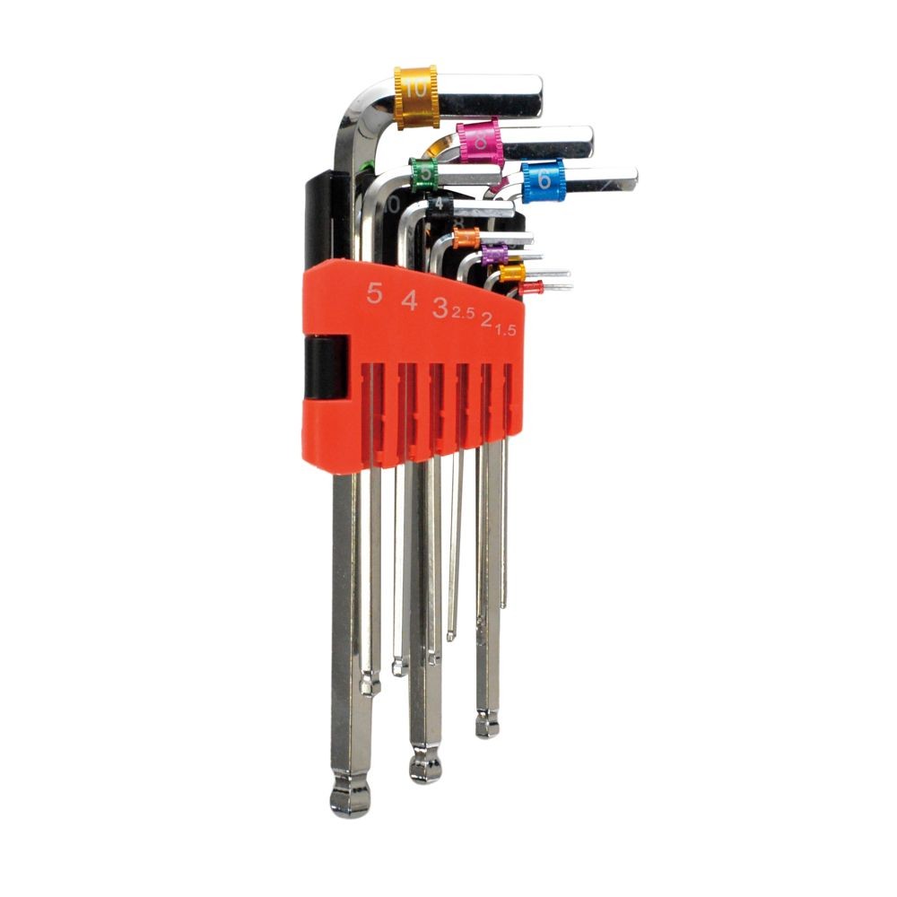 ＧＴ　六角ＢＰレンチセット　ＧＴＢＰー９０, 9pcs., セミロングタイプ