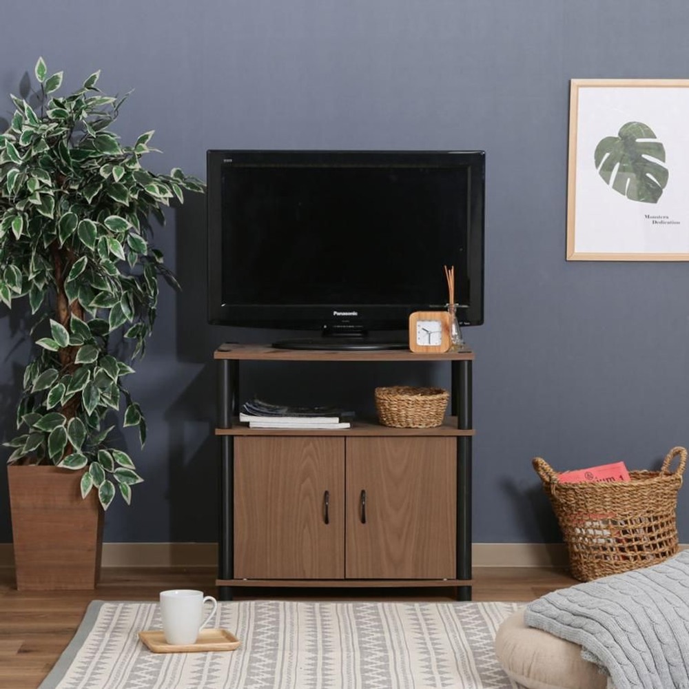 不二貿易  ＴＶラック　60Ｓ 【メーカー直送・代引不可】, ブラウン, 60cm幅