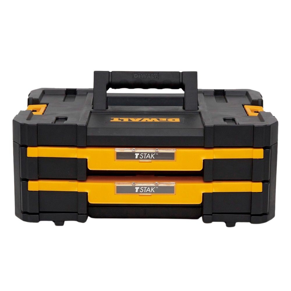 DEWALT/デウォルト システムツールボックス ティースタック2段チェスト, 黒/黄, DWST17804
