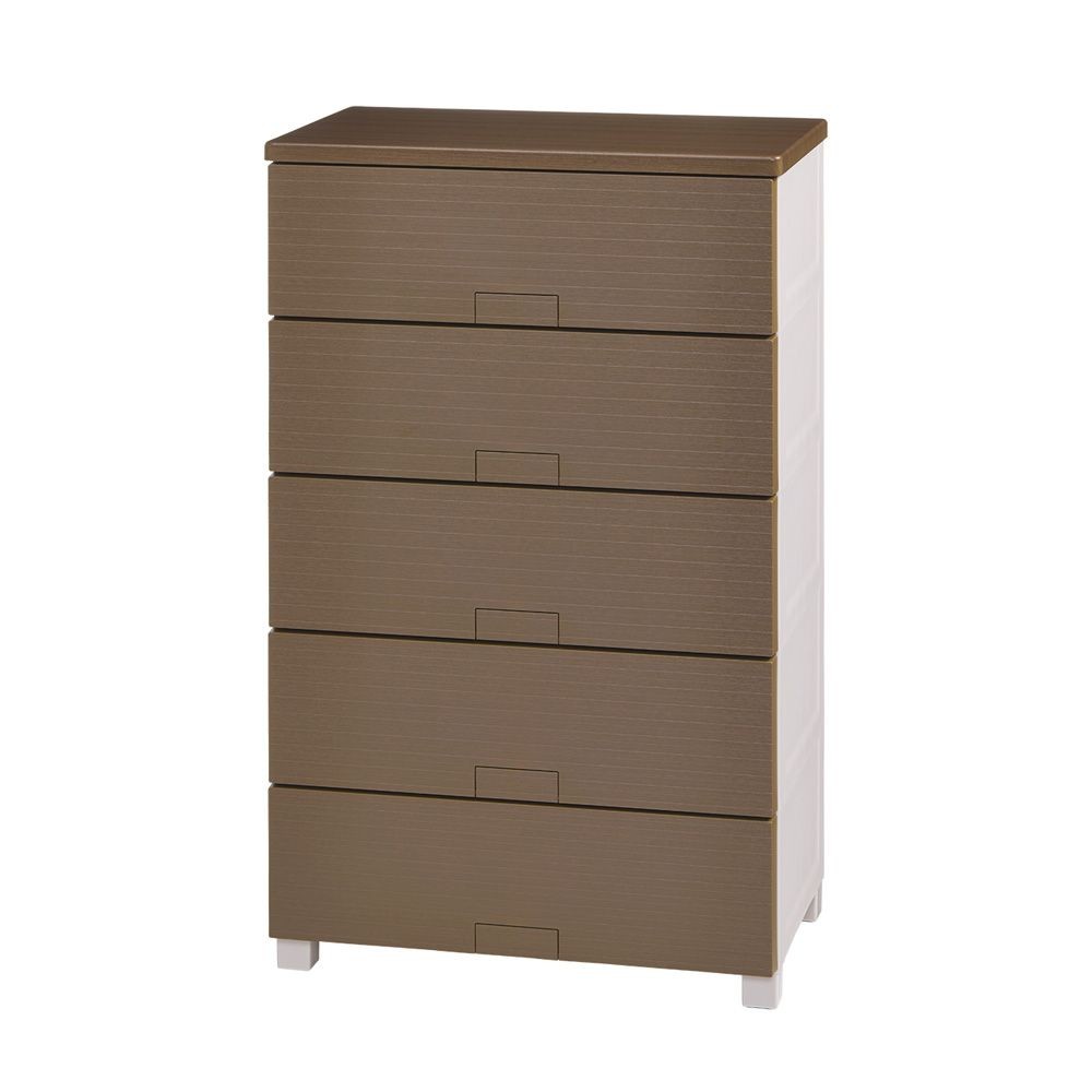 フィッツチェスト　ウッド６５０５　ブラウン, ブラウン, 5段　幅65cm