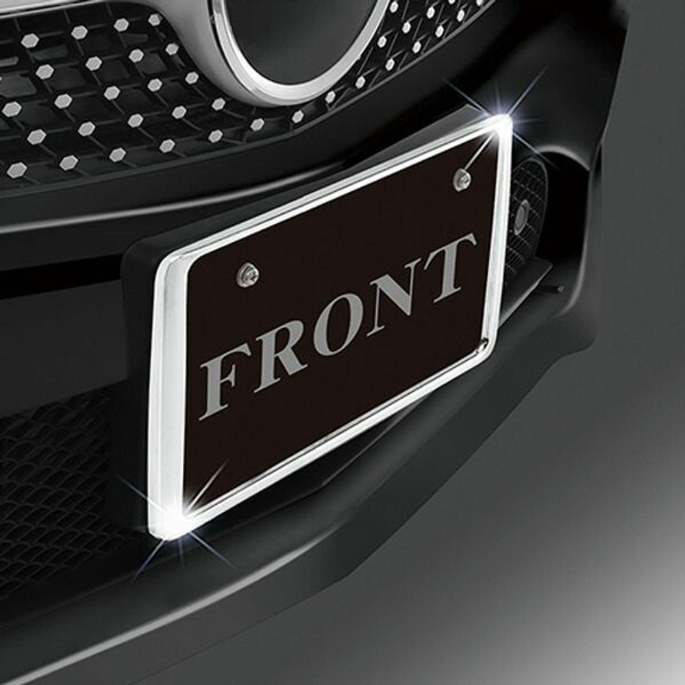 フロント＆リアナンバーフレームセット3　Ｋ417, シルバー, 2枚入り