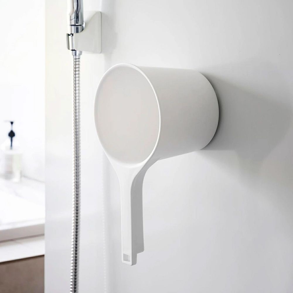 山崎実業 MIST ミスト マグネット&手おけ, ホワイト, 幅146mm&times;奥行280mm&times;高さ130mm